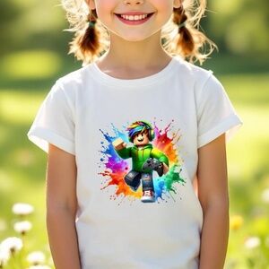 Level Up! Neon Splatter Gamer T-shirt Legos colorful tee 2T-5T S M L XL unisex